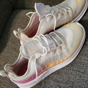 Nike White and Pink Air Max